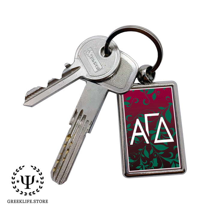 Alpha Gamma Delta Keychain Rectangular