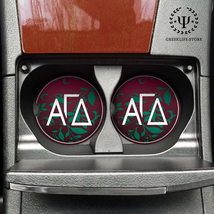 Alpha Gamma Delta Car Cup Holder Coaster (Set of 2) - greeklife.store