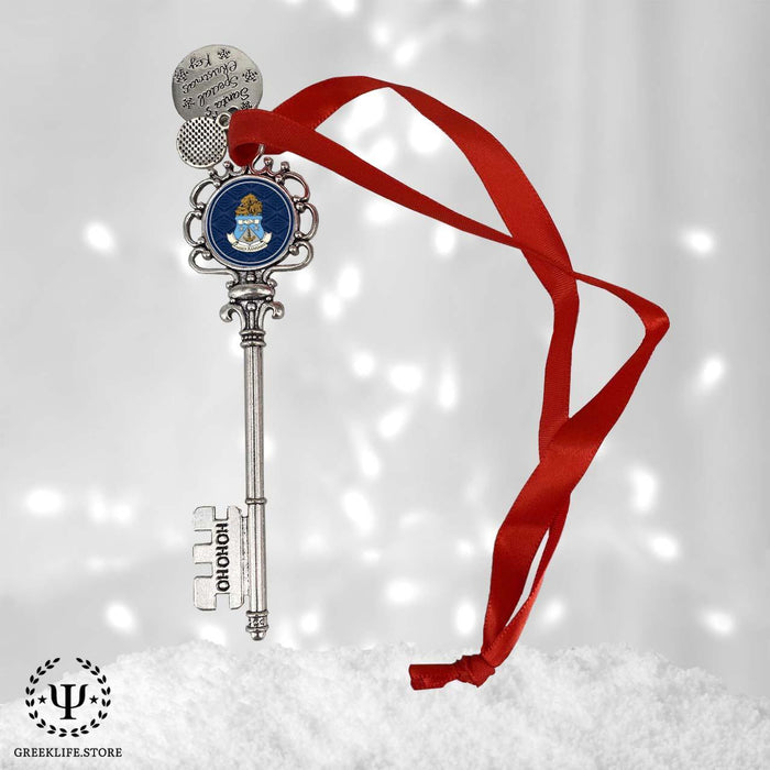 Alpha Delta Pi Christmas Ornament Santa Magic Key - greeklife.store