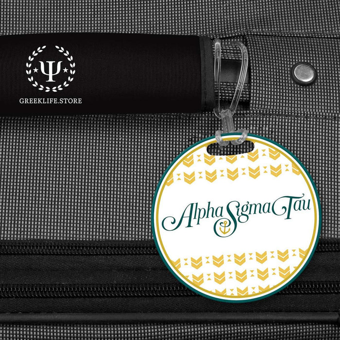 Alpha Sigma Tau Luggage Bag Tag (round) - greeklife.store