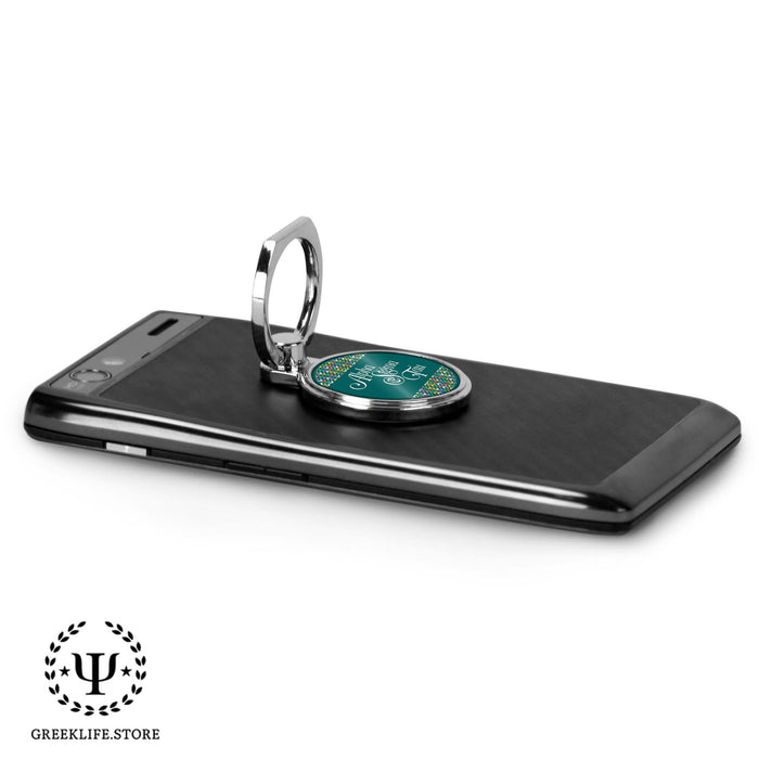 Alpha Sigma Tau Ring Stand Phone Holder (round)