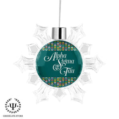 Alpha Sigma Tau Christmas Ornament Flat Round