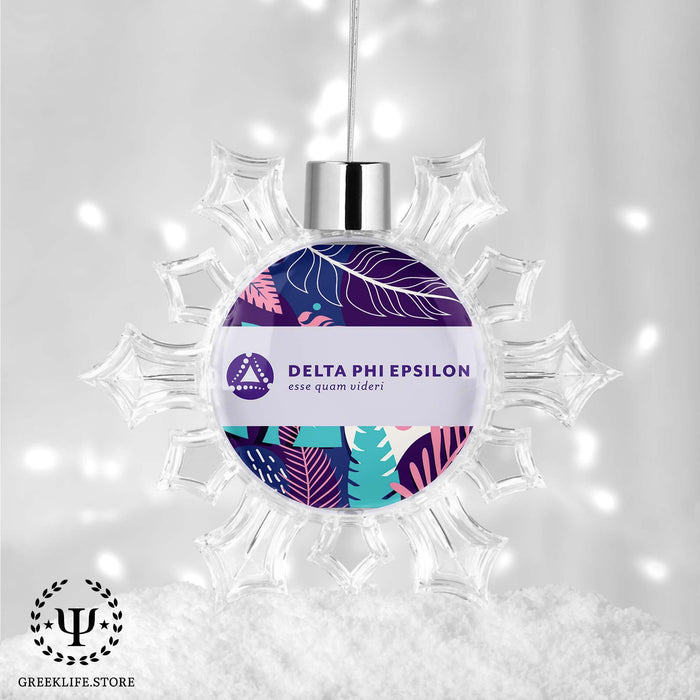 Delta Phi Epsilon Christmas Ornament - Snowflake - greeklife.store