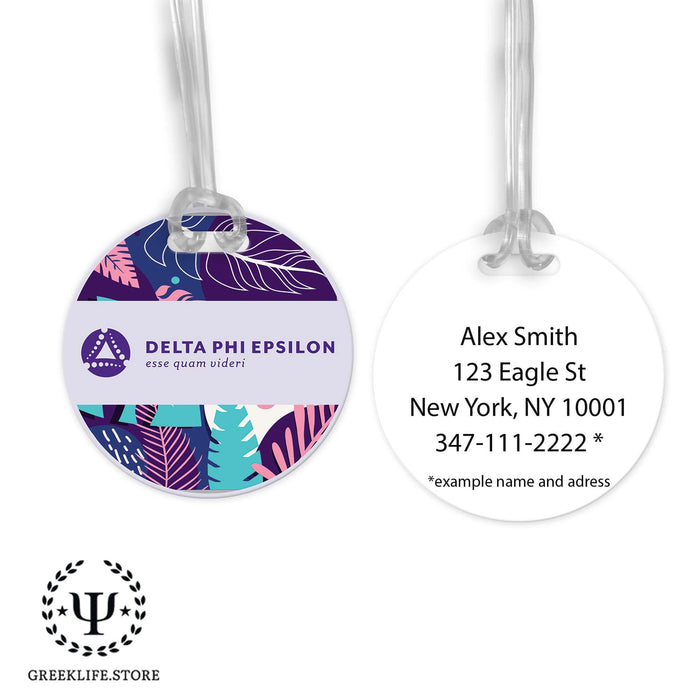 Delta Phi Epsilon Luggage Bag Tag (round) - greeklife.store
