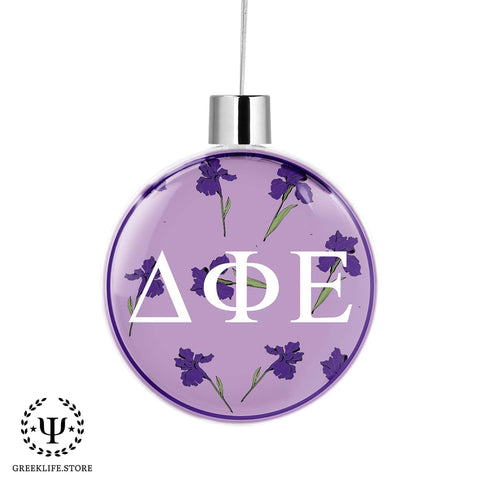 Delta Phi Epsilon Christmas Ornament Flat Round