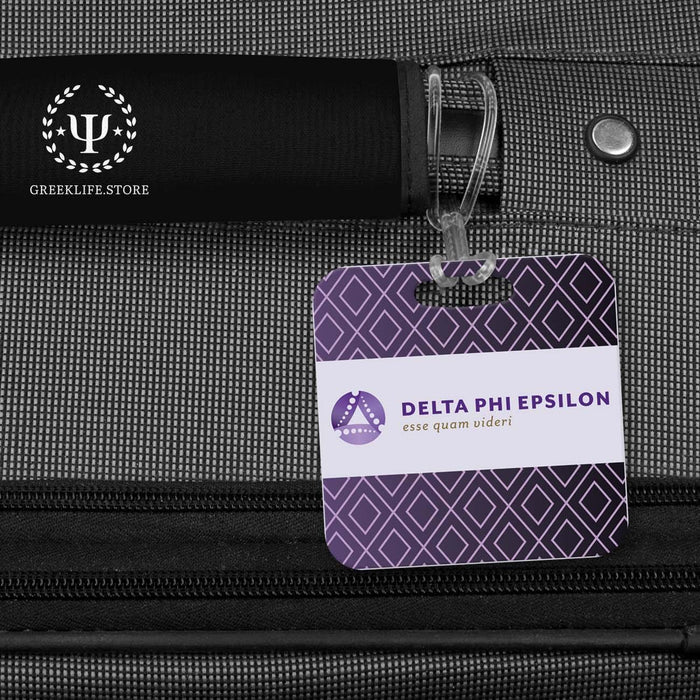 Delta Phi Epsilon Luggage Bag Tag (square) - greeklife.store