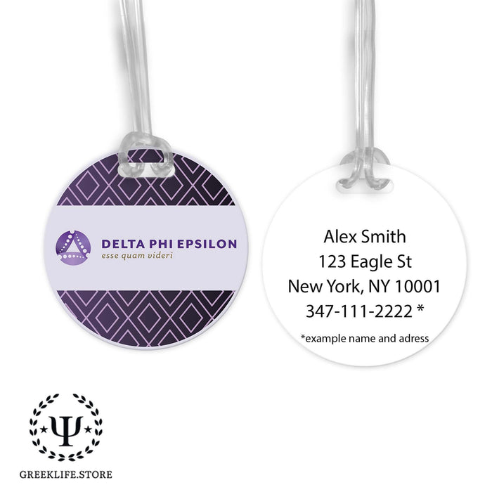Delta Phi Epsilon Luggage Bag Tag (round) - greeklife.store