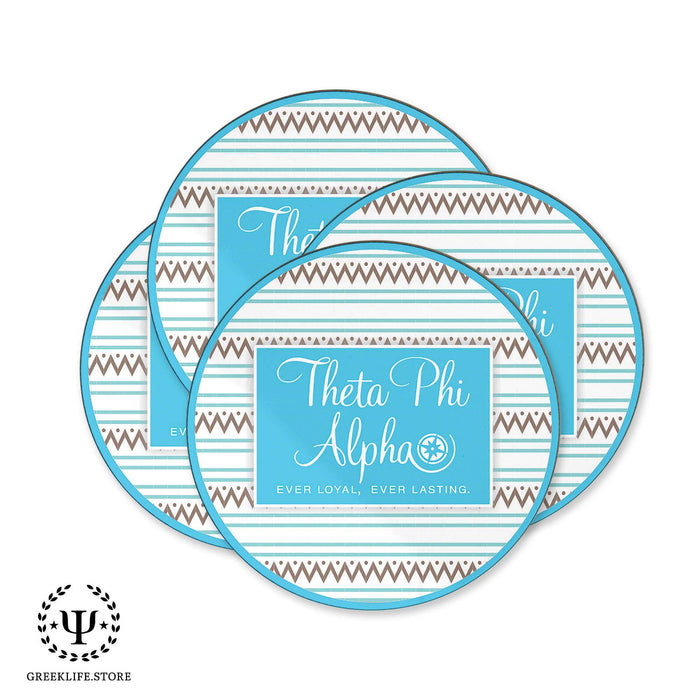 Theta Phi Alpha Beverage coaster round (Set of 4) - greeklife.store