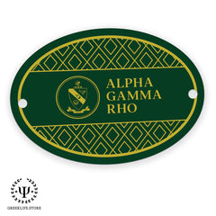 Alpha Gamma Rho Christmas Ornament Flat Round