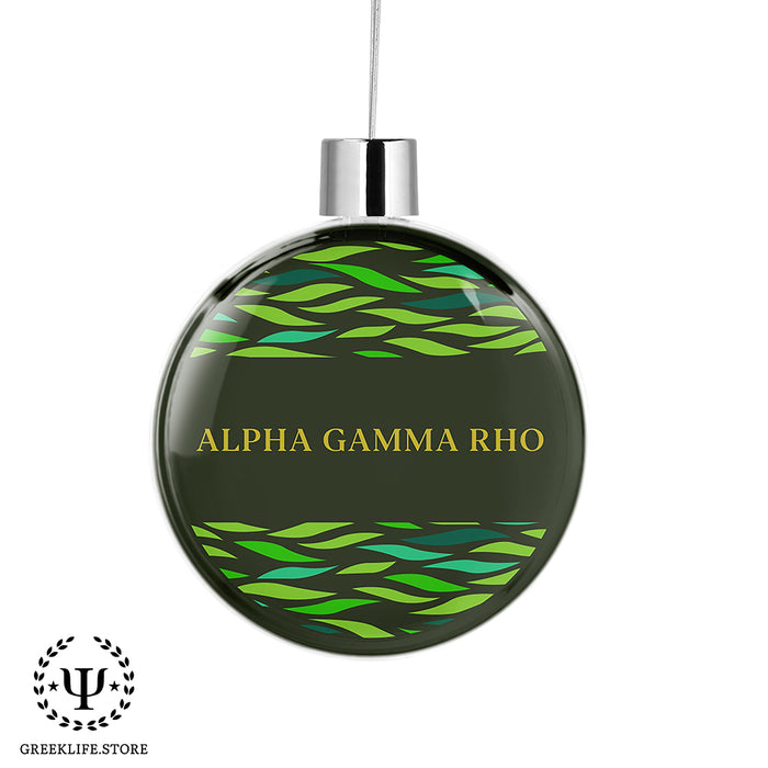 Alpha Gamma Rho Christmas Ornament Flat Round