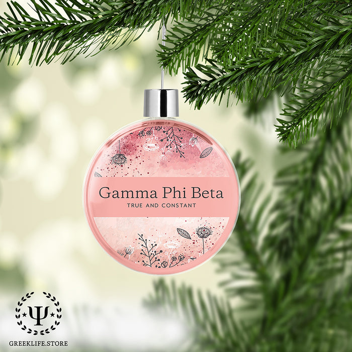 Gamma Phi Beta Christmas Ornament Flat Round