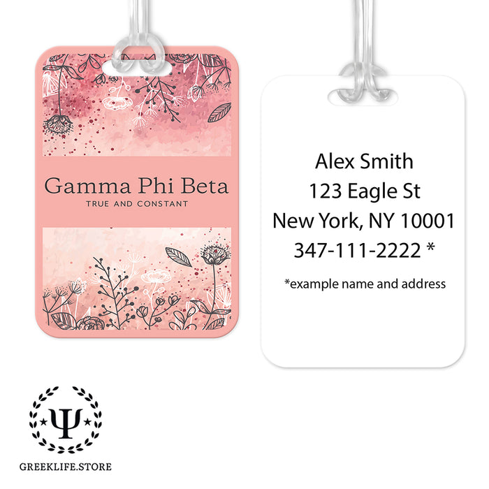 Gamma Phi Beta Luggage Bag Tag (Rectangular)