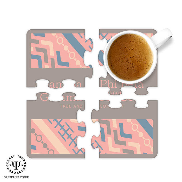 Gamma Phi Beta Beverage Jigsaw Puzzle Coasters Square (Set of 4)
