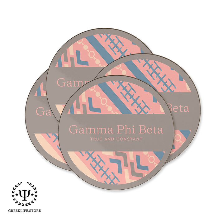 Gamma Phi Beta Beverage coaster round (Set of 4)