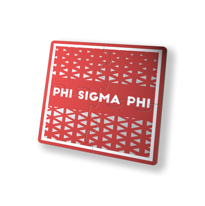 Phi Sigma Phi Beverage Jigsaw Puzzle Coasters Square (Set of 4)