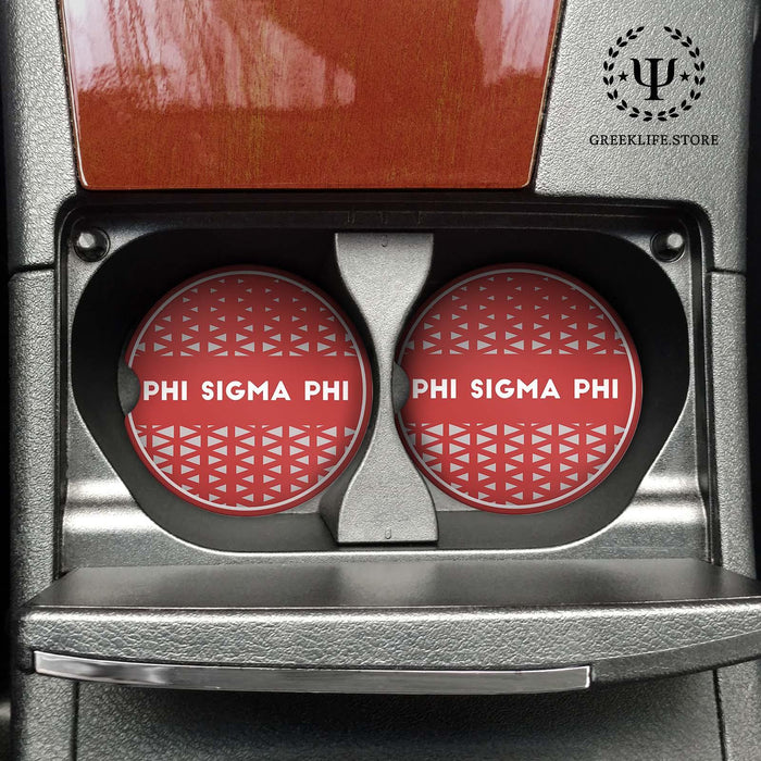 Phi Sigma Phi Car Cup Holder Coaster (Set of 2) - greeklife.store