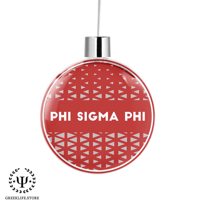 Phi Sigma Phi Christmas Ornament Flat Round