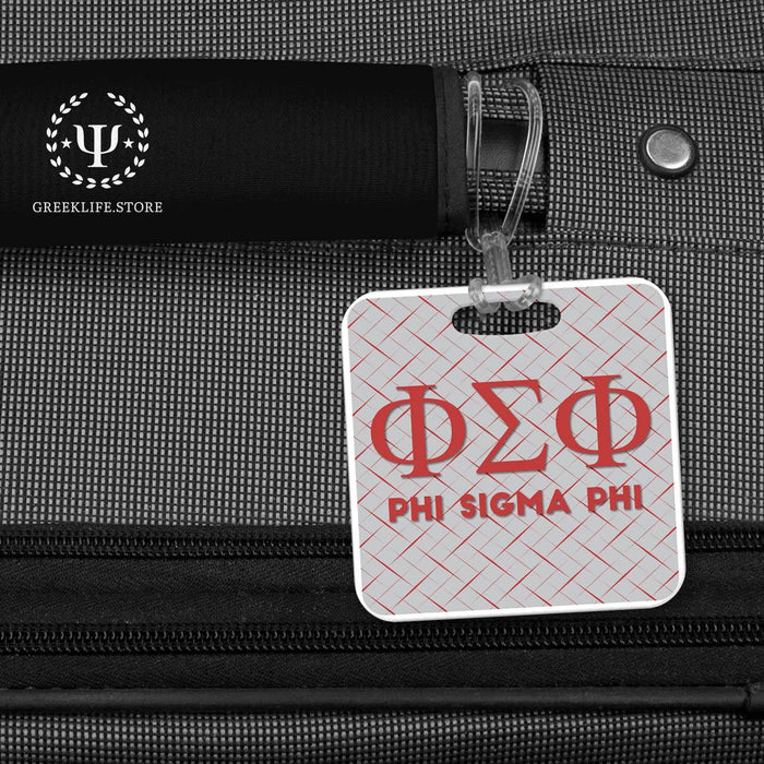 Phi Sigma Phi Luggage Bag Tag (square) - greeklife.store