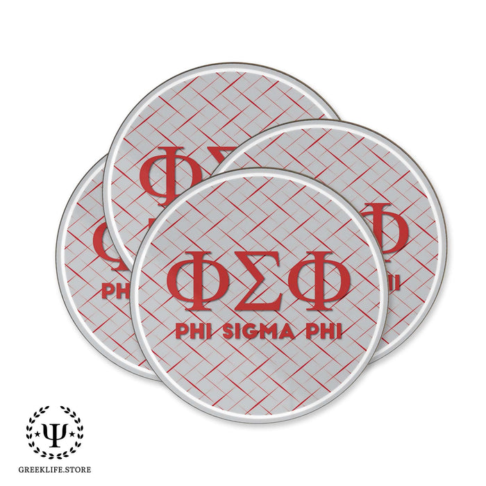 Phi Sigma Phi Beverage coaster round (Set of 4) - greeklife.store