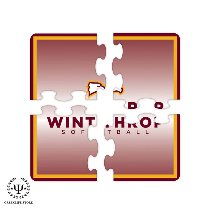 Winthrop University Beverage Jigsaw Puzzle Coasters Square (Set of 4)