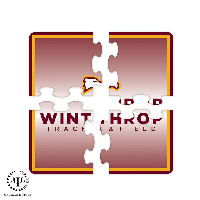 Winthrop University Beverage Jigsaw Puzzle Coasters Square (Set of 4)