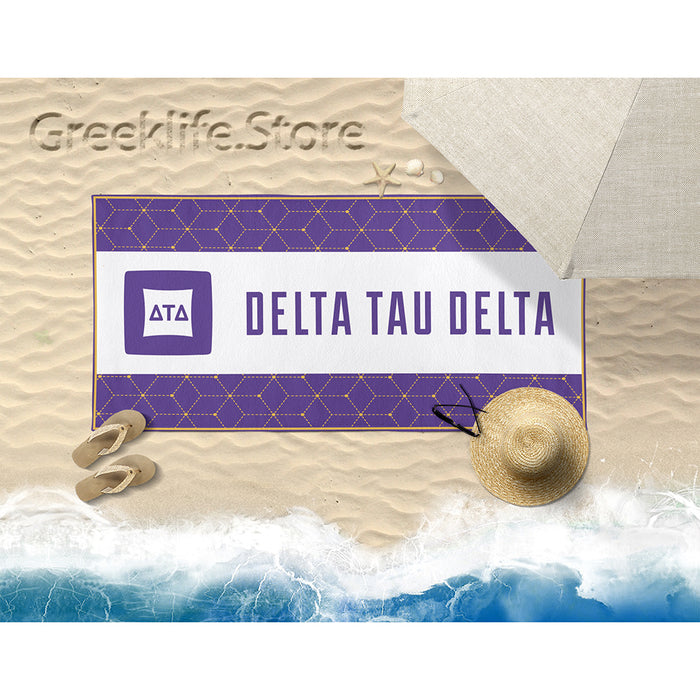 Delta Tau Delta Beach & Bath Towel Rectangle 30″ × 60″
