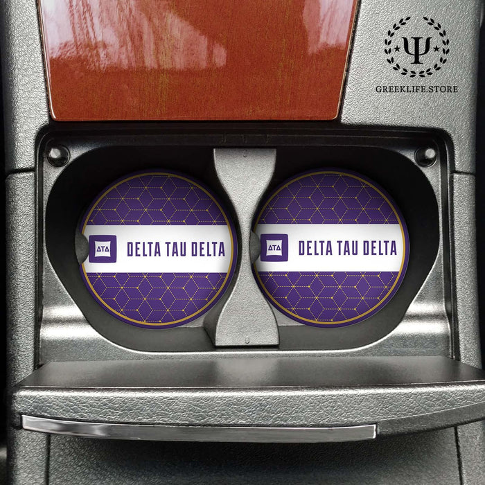 Delta Tau Delta Car Cup Holder Coaster (Set of 2) - greeklife.store