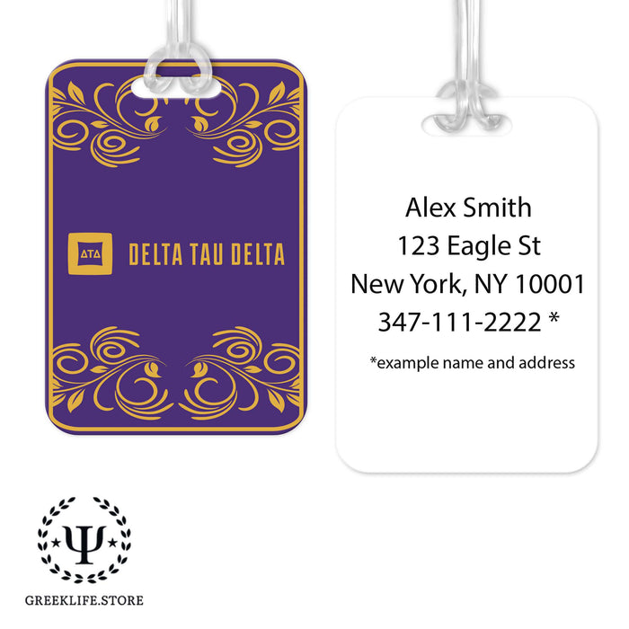 Delta Tau Delta Luggage Bag Tag (Rectangular)