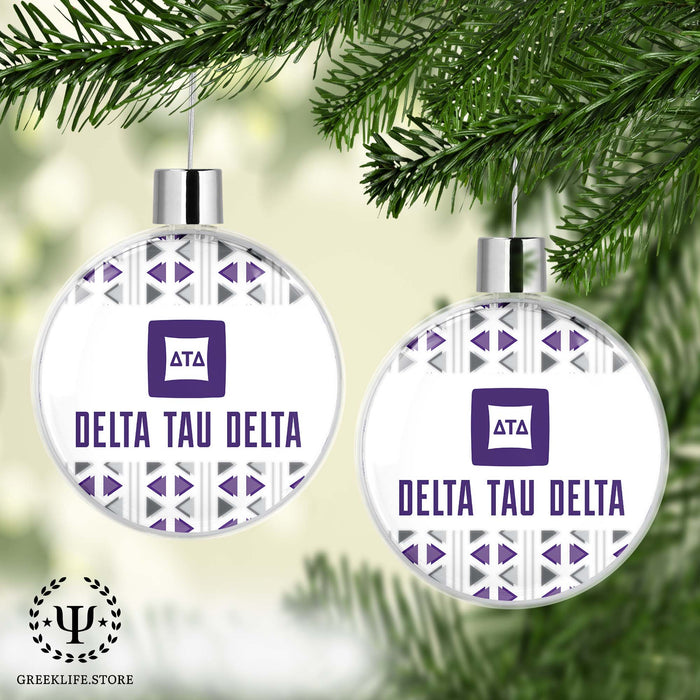 Delta Tau Delta Christmas Ornament Flat Round