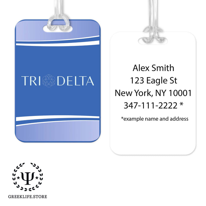 Delta Delta Delta Luggage Bag Tag (Rectangular)