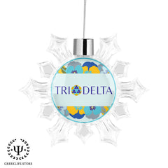 Delta Delta Delta Christmas Ornament Flat Round