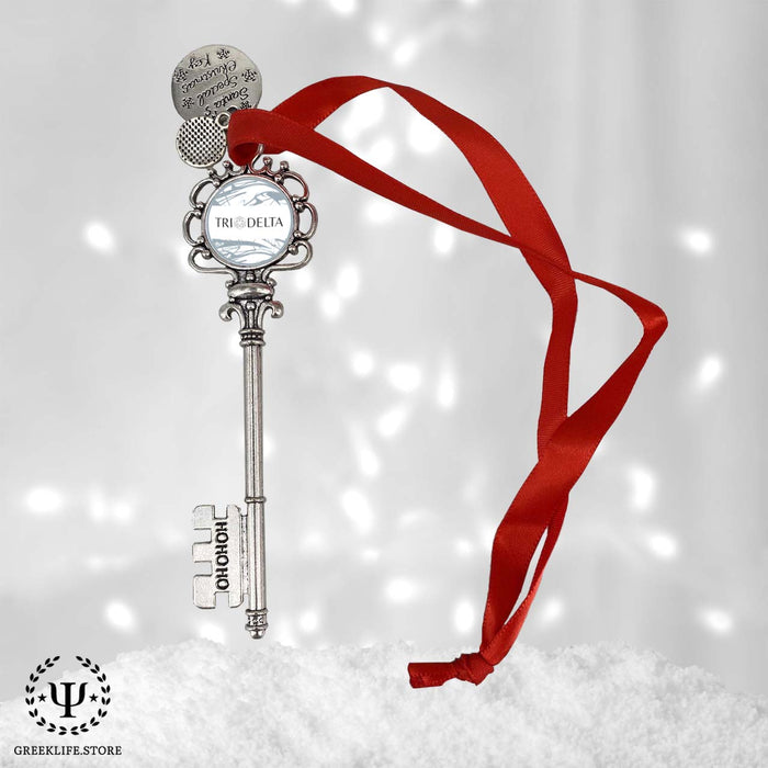 Delta Delta Delta Christmas Ornament Santa Magic Key